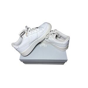 Nike Air Force 1 Low GS White Sneakers Size 6Y